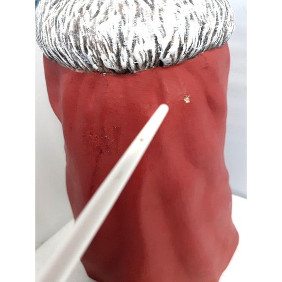 Ceramic Santa Claus figurine with Forest Animal signed on bottom Christmas 11" - Picture 5 of 9